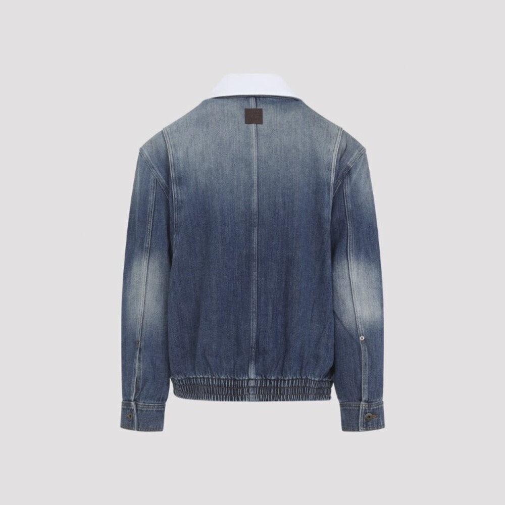 Loewe Faded Blue Cotton Blend Casual Jacket - NWT - Picture 2 of 3